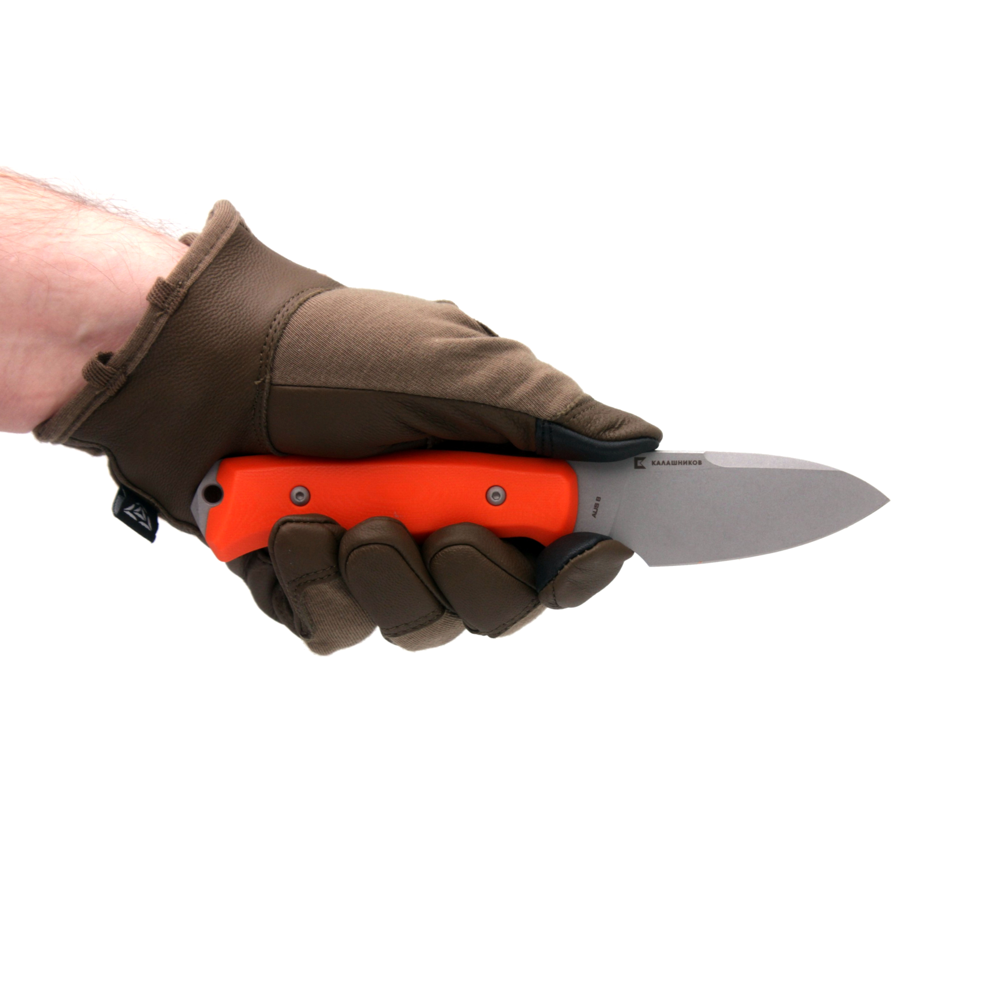 Городской нож НК-2; AUS-8; stonewash; рукоять оранжевая в Москве и