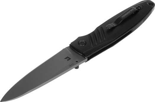 Нож складной Shot; клинок D2/Stonewash; рукоять Black/G10; по заказу Калашников