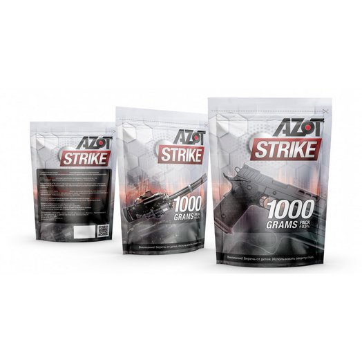 Шары для страйкбола Azot Strike; 6 мм; масса шара 0,36 г; упаковка 1кг